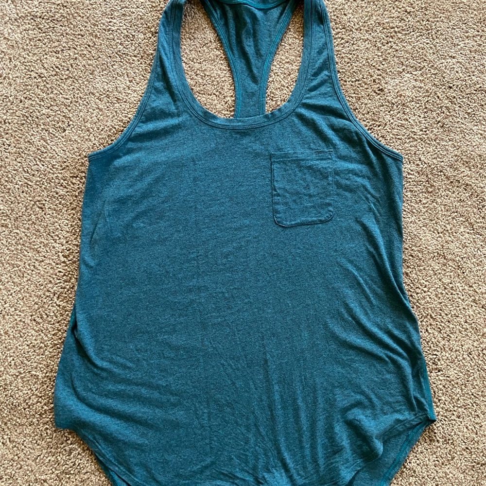 Lululemon teal blue tank top size 6